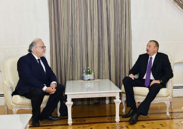 Azerbaijani president receives outgoing French ambassador
